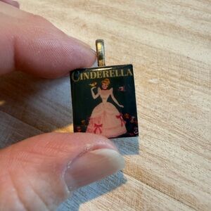 Cinderella Pendant/Charm made from a scrabble tile